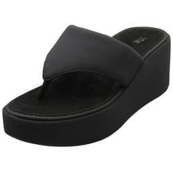 FitFlop Platfforms Toepost Womens Wedge Sandals in Black - 5