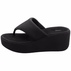 FitFlop Platfforms Toepost Womens Wedge Sandals in Black - 5