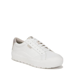 Dr. Scholl's Shoes Womens Time Off Sneaker White/Gold 6.5 M