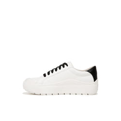 Dr. Scholl's Womens Time Off Sneaker White/Black Smooth 5 M