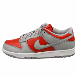 Nike Dunk Low Qs Mens Fashion Trainers in Grey Red - 9.5