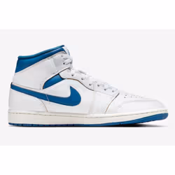 Nike Air Jordan 1 Mid SE White/Industrial Blue-Sail FN5215-141 Men's - 10