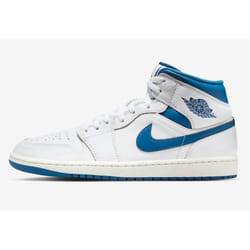 Nike Air Jordan 1 Mid SE White/Industrial Blue-Sail FN5215-141 Men's - 8.5