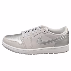 Nike Air Jordan 1 Retro Low Og Mens Fashion Trainers in Grey Silver - 11.5 UK