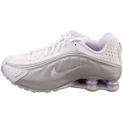 Nike Shox R4 Womens Fashion Trainers in White Silver - 3.5 UK