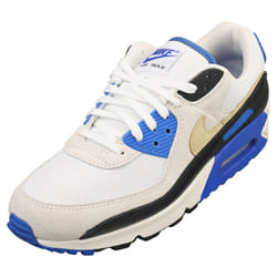 Nike Air Max 90 Premium Mens Fashion Trainers in White Blue - 8.5 UK