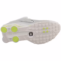 Nike Shox R4 Womens Fashion Trainers in White Silver - 6.5