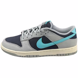 Nike Dunk Low Retro Premium Mens Fashion Trainers in Grey Navy - 8