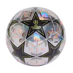 adidas Unisex-Adult UCL Training Soccer Ball Multicolor/Black/Platin Metallic/Team Solar Yellow 5