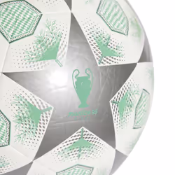 adidas Unisex-Adult UCL Club Soccer Ball Iron Metallic/White/Green 4