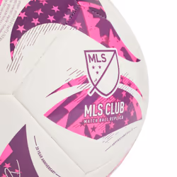 adidas Unisex-Adult MLS Club Soccer Ball  White/Purple Burst/Glory Purple  4