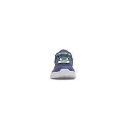Skechers Kids Boy's Microspec Ii-zovrix Sneaker  Navy Blue/Lime  4 Big