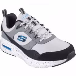) Skech-Air Court - Yatton | Grey/Multi | Mens Lace Up Trainers - 9 (Adults'