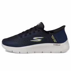 Skechers Men's Go Walk Flex-New World Sneaker  Navy/Lime  7.5