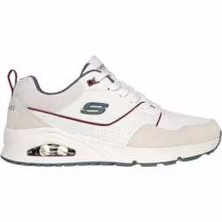 ) Uno - Retro One | White/Grey | Mens Lace Up Trainers - 7 (Adults'