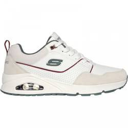 ) Uno - Retro One | White/Grey | Mens Lace Up Trainers - 7 (Adults'