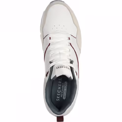) Uno - Retro One | White/Grey | Mens Lace Up Trainers - 8 (Adults'