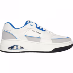 ) Uno Court Low-Post | White/Blue | Mens Lace Up Trainers - 9 (Adults'