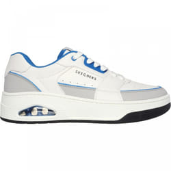 ) Uno Court Low-Post | White/Blue | Mens Lace Up Trainers - 10 (Adults'