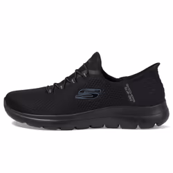 SKECHERS Women's Hands Free Slip-Ins Summits Girls Night Sneaker Blac