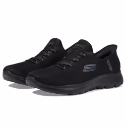 SKECHERS Women's Hands Free Slip-Ins Summits Girls Night Sneaker  Blac