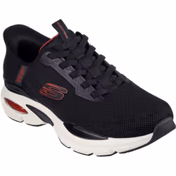 ) Skechers Skech-Air Ventura Vanderway Textile Men's Black/Red Trainers - Black, 8 (Adults'