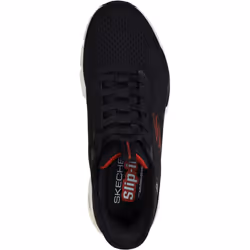 ) Skechers Skech-Air Ventura Vanderway Textile Men's Black/Red Trainers - Black, 8 (Adults'