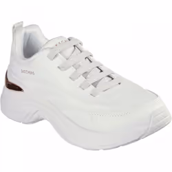 ) Hazel - Step 'N' Flow | White | Women's Lace-up Fashion Sneakers - 8 (Adults'