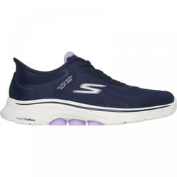 ) GO WALK 7 - Valin | Navy/Lavender | Womens Slip Ins Trainers - 8 (Adults'