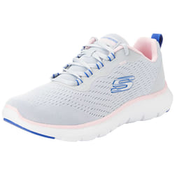 Skechers Women's Flex Appeal 5.0 Sneaker  Grey Blue Pink  9