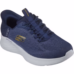 ) Skechers Skech-Lite Pro Primebase Textile Men's Navy/Yellow Trainers - Blue, 11 (Adults'