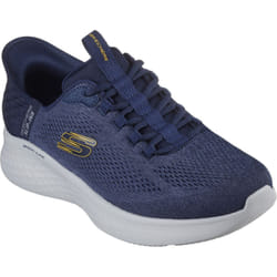) Skechers Skech-Lite Pro Primebase Textile Men's Navy/Yellow Trainers - Blue, 11 (Adults'