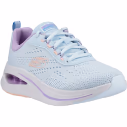 ) Skechers Skech-Air Meta - Aired Out Textile Women's Light Blue/Multi Trainers - Blue, 5 (Adults'