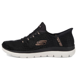 Skechers Women's Hands Free Slip-ins Summits Classy Night Sneaker  Bla