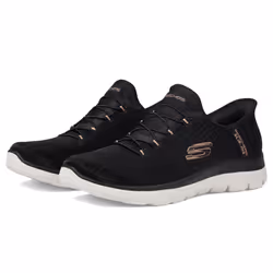 Skechers Women's Hands Free Slip-ins Summits Classy Night Sneaker  Bla