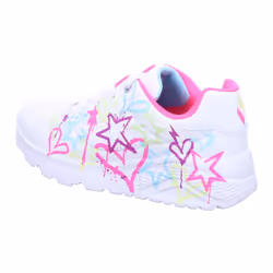 Skechers Kids Girls Uno Lite-My Drip Sneaker  White/Mint  13 Little Ki