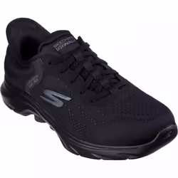 ) GO WALK 7 - Valin | Black | Women's Comfort Slip-in Trainers - 4 (Adults'