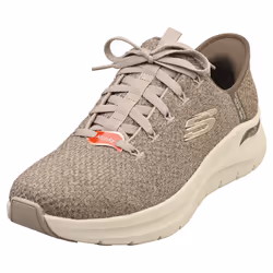 Skechers Slip-ins Arch Fit 2.0 Vegan Mens Casual Trainers in Taupe - 7