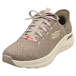 Skechers Slip-ins Arch Fit 2.0 Vegan Mens Casual Trainers in Taupe - 7