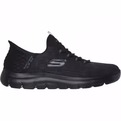 Slip-ins: Summits - Key Pace | Black | Men's Stretch Lace Trainers