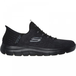 Slip-ins: Summits - Key Pace | Black | Men's Stretch Lace Trainers