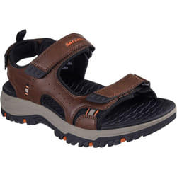 ) Skechers Prewitt Rigdon Synthetic Men's Brown/Black Sandals - Brown, 11 (Adults'