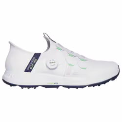 Skechers Mens 2025 Go Elite 5 Slip In Waterproof Spikeless Arch Fit Golf Shoes - UK 8.5, White/Navy