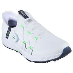 Skechers Mens 2025 Go Elite 5 Slip In Waterproof Spikeless Arch Fit Golf Shoes - UK 11, White/Navy