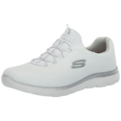 Skechers Women's Summits Sneaker  White/Silver=WSL  8.5