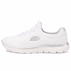 Skechers Women's Summits Sneaker White/Silver=WSL 10