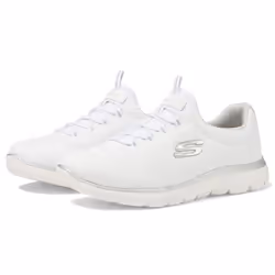 Skechers Women's Summits Sneaker  White/Silver=WSL  10