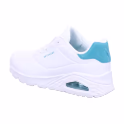 Skechers Women's UNO-POP Back Sneaker  White/Mint  9