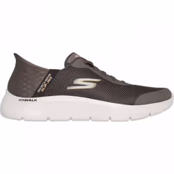 ) Slip-ins: GO WALK Flex - Hands Up | Brown | Men's Adjustable Slip-on Trainers - 8 (Adults'