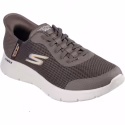 ) Slip-ins: GO WALK Flex - Hands Up | Brown | Men's Adjustable Slip-on Trainers - 8 (Adults'